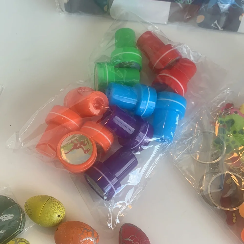 Dinosaur Party Supplies Set Masks Snap Bracelets Stamps Key Chains Tattoos Boxes